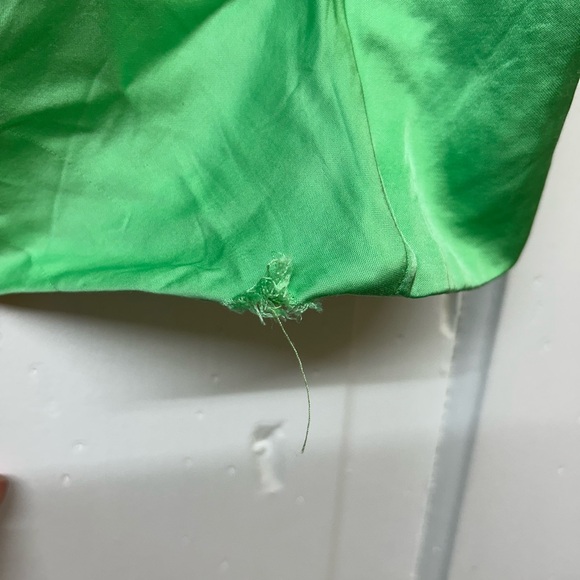 Zara Green Satin Top - st pattys! - Picture 4 of 4